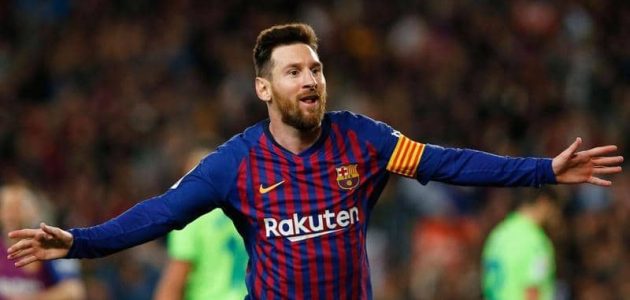 برشلونه يتتوج باللقب بفضل ميسي