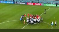 فرحة عارمة للاعبي كوريا الجنوبية لحظة تأكيد صعودهم لدور الـ 16 من كأس العالم