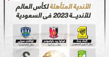 كأس العالم للأندية 2023 ينتظر بطلى أفريقيا وأمريكا الجنوبية.. إنفوجراف