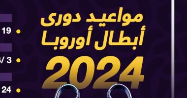 مواعيد لا تفوتك بدوري أبطال أوروبا 2024.. إنفو جراف